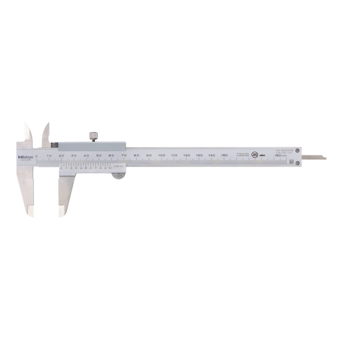 Mitutoyo 530-101 Vernier Calipers, Depth and Step Measurements, Metric, 0"/0mm-150mm Range, +/-0.05mm Accuracy, 0.05mm Resolution, 40mm Jaw Depth